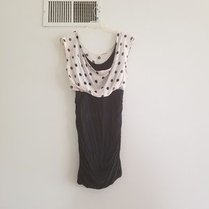Lush Dresses - Lush black bodycon with off white polka dot M Lush Dresses - Lush black bodycon with off white polka dot M